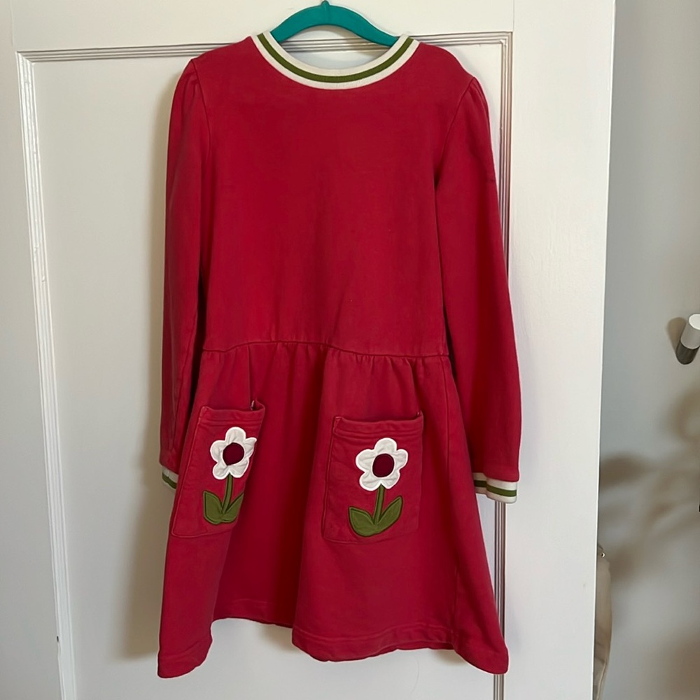 MiniBoden size 8-9 winter pink dress